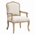 Polstersessel Eiche Leinen Beige 95cm