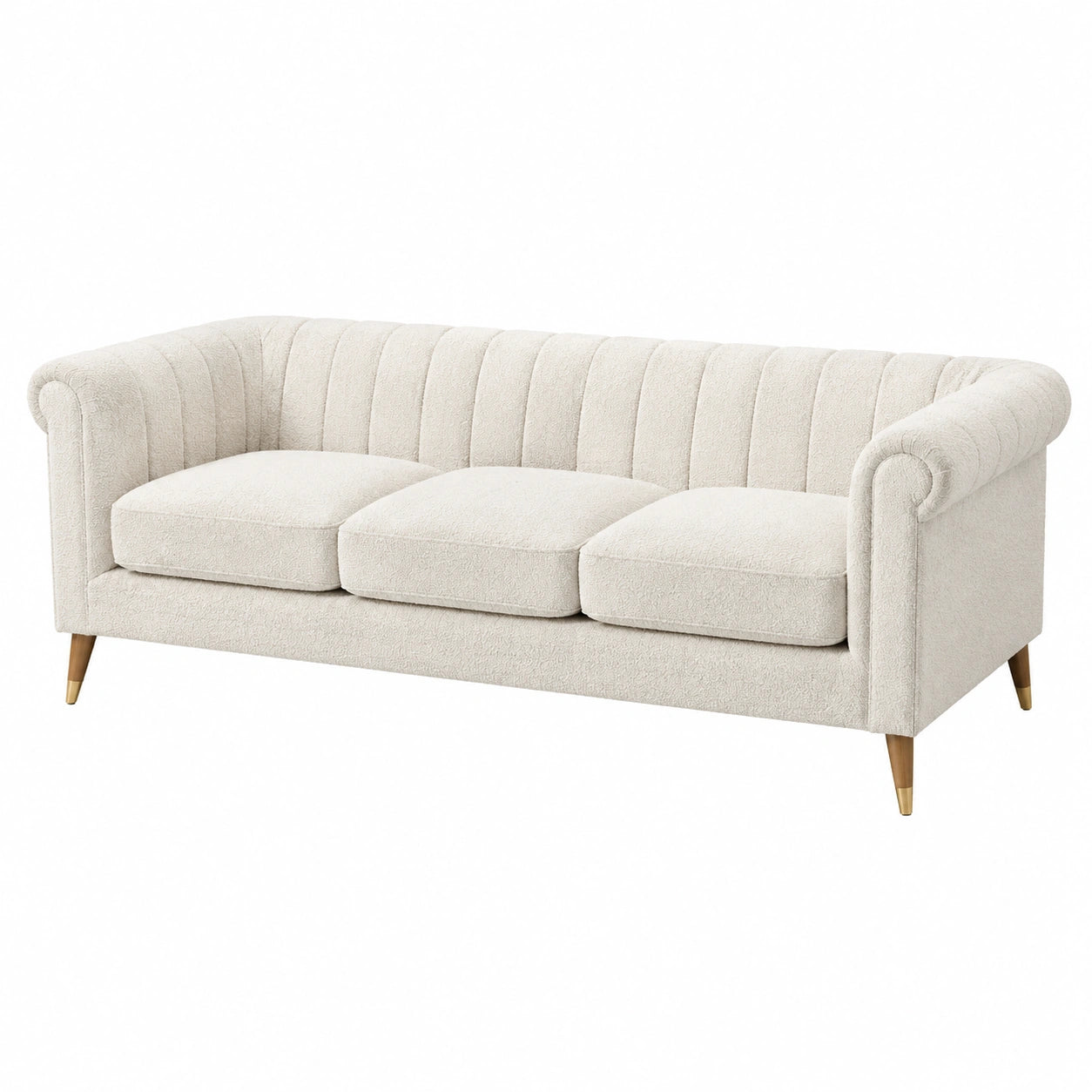 3-Sitzer Sofa Bouclé Beige 220cm