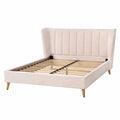 Polsterbett Mikrofaser 200x180 cm Beige