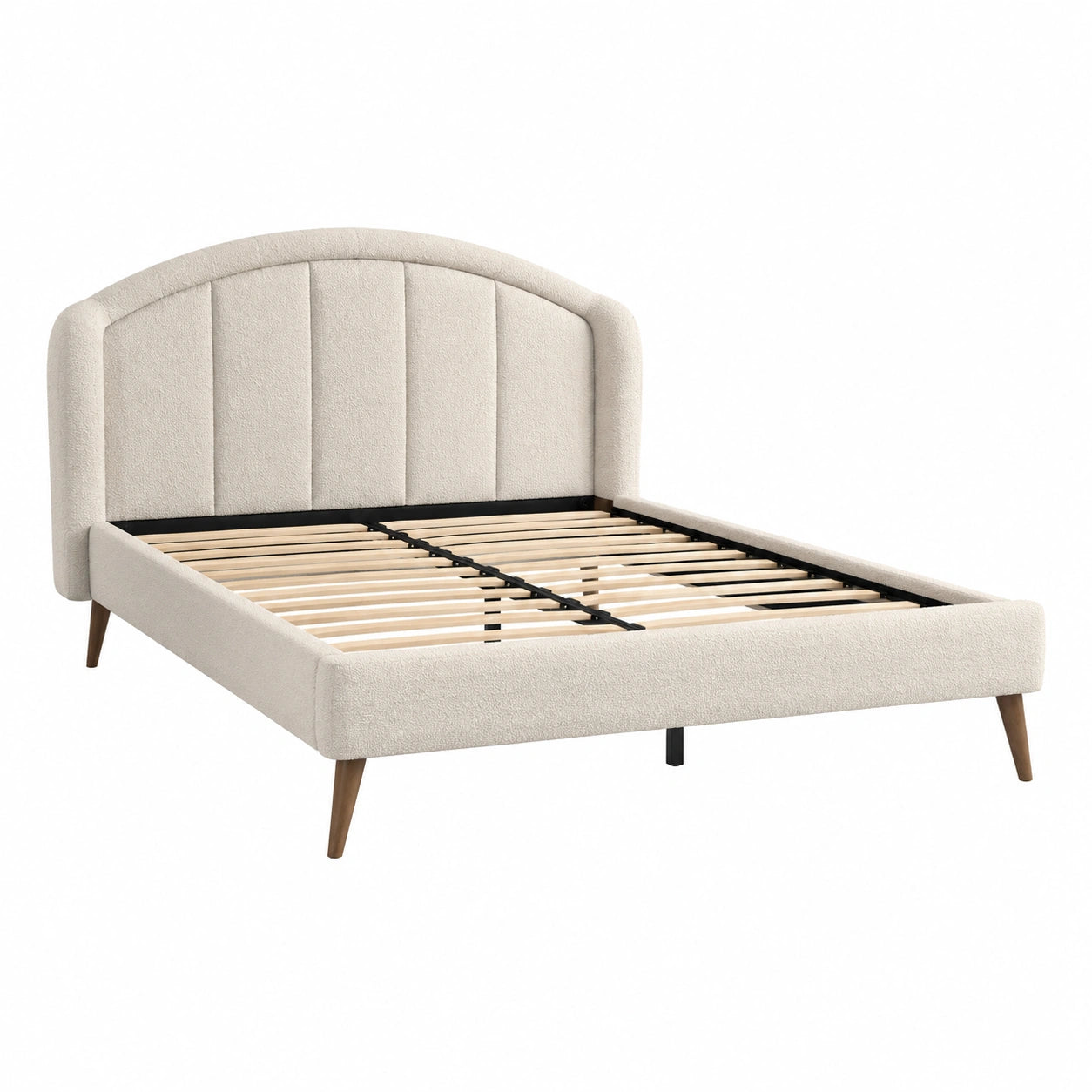 Polsterbett Holzrahmen Polyester 200x160cm Beige