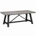 Esstisch mit Betonoptik und Metallgestell 180x90x76 cm Grau
